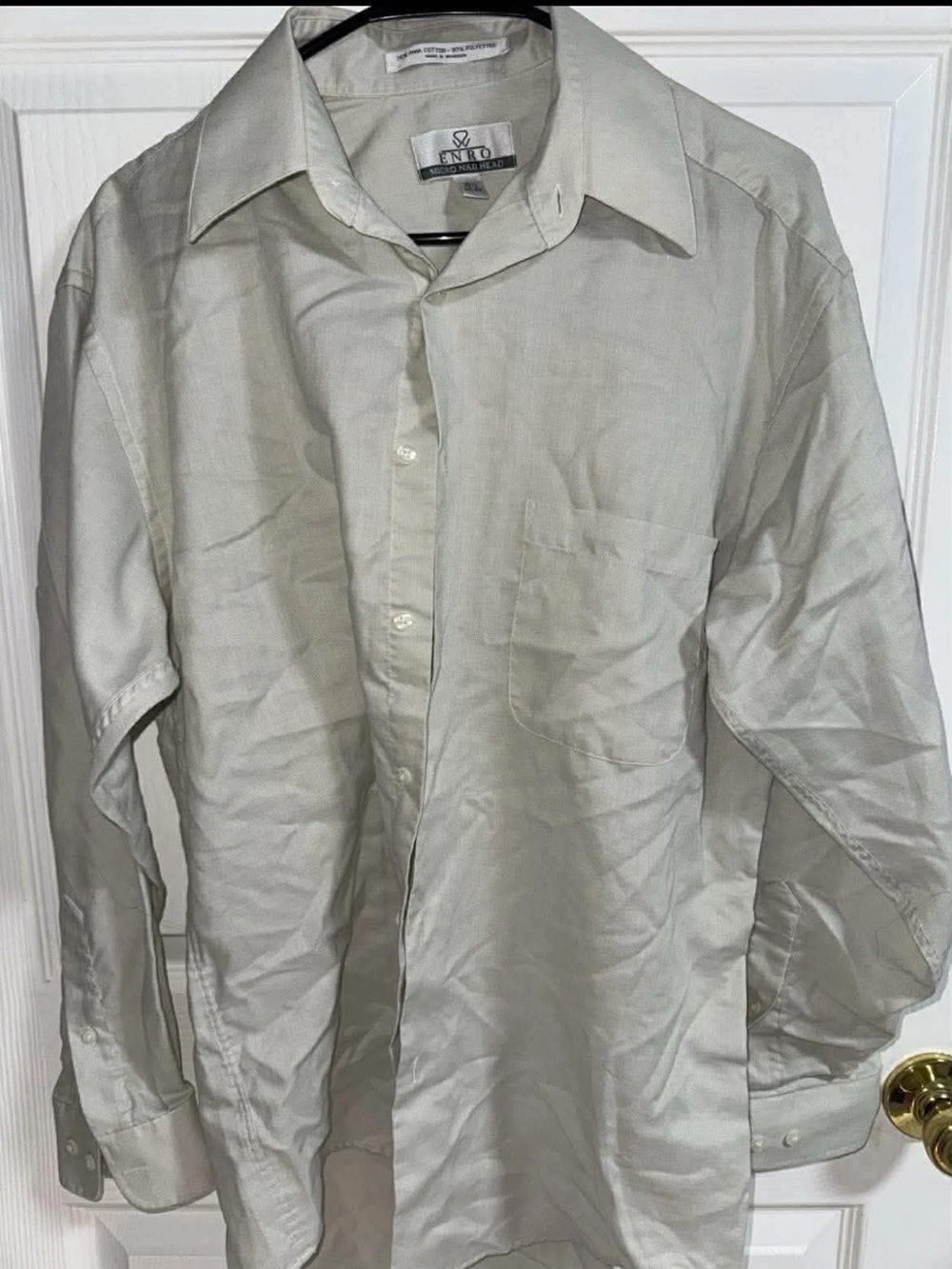 Enro Men's Long-Sleeve Dress Shirt in Light Gray